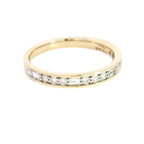 Elegant Diamond Bands 14K Gold Yellow Channel Set 0.17 Carats Diamond Anniversary Band