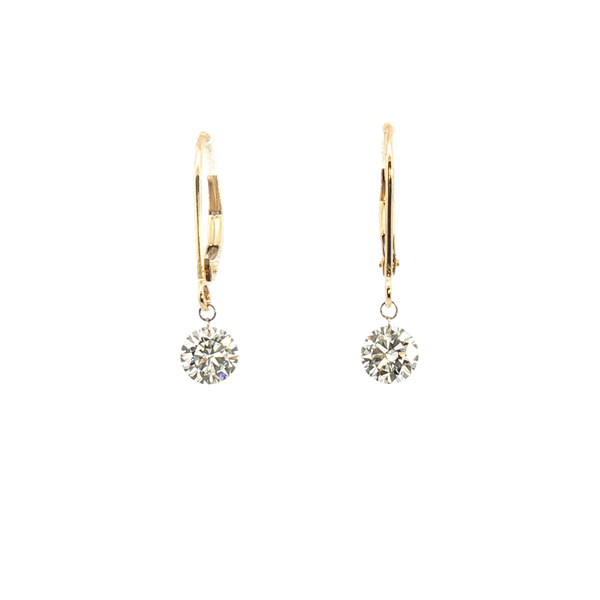 Classic & Contemporary 14K Yellow Gold 1.0 Carat Lab-Grown Diamond Dangle Earrings