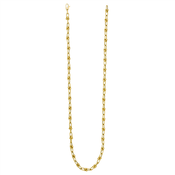 Yellow 14 Karat Gold Designer U Link Chain