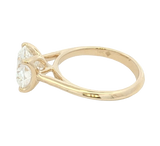 14K Yellow Gold 3.0 Carats Lab Grown Diamond Solitaire Ring