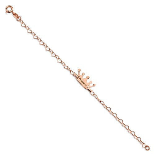Pink Sterling Silver Princess Bracelet