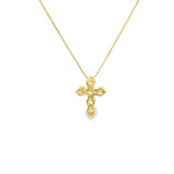 Elegant Diamond Necklaces & Pendants 14K Yellow Gold 0.97 Carats Diamond Cross Pendant