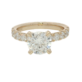 14K Yellow Gold 2.95 Carats Lab Grown Diamond Engagement Ring