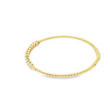 Sophisticated & Timeless Diamond Bracelets 14K Yellow Gold 0.98 Carats Diamond Flexible Bangle Bracelet - 6.75 Inch