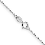 Rhodium-Plated Sterling Silver 1.0 MM Eight Sided Diamond-Cut Cable Chain - 18 Inch