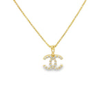 Elegant Diamond Necklaces & Pendants 14K Yellow Gold Chanel Inspired 0.21 Carats Diamond Pendant