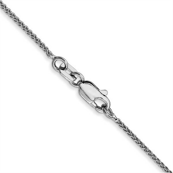 White 10 Karat Gold Wheat Chain