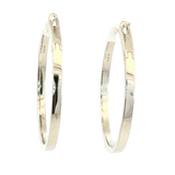 Classic & Contemporary 18K White Gold 2.52 Carats Diamond Inside Out Hoop Earrings