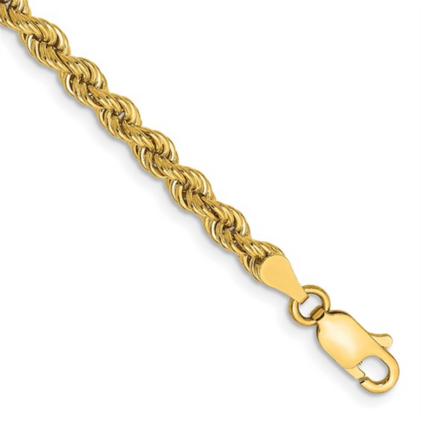 Elegant Precious Metal Bracelet 10K Gold Yellow 3.65mm Bracelet, 8 Inch