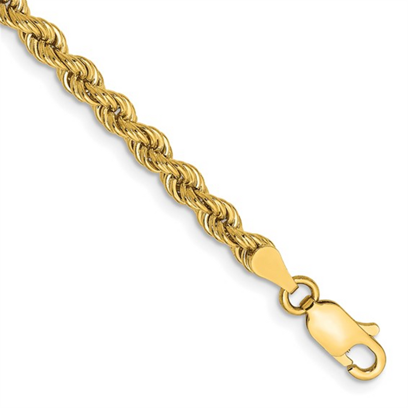 Elegant Precious Metal Bracelet 10K Gold Yellow 3.65mm Bracelet, 8 Inch