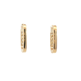 Classic & Contemporary 14K Yellow Gold 0.34 Carats Diamond Medium Oval Hoop Earrings