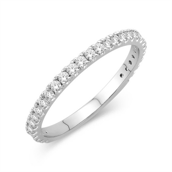 MPJ Exclusive Elegant Diamond Bands 14K Gold White Stackable 0.24 Carats Diamond Anniversary Band