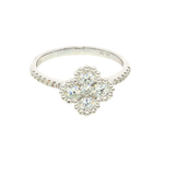 Elegant & Trendy 18K Gold White 0.58 Carats Diamonds Accented Fashion Ring