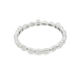 Elegant Diamond Bands 14K White Gold Marquise Shape Bead & 0.04 Carats Diamond Band