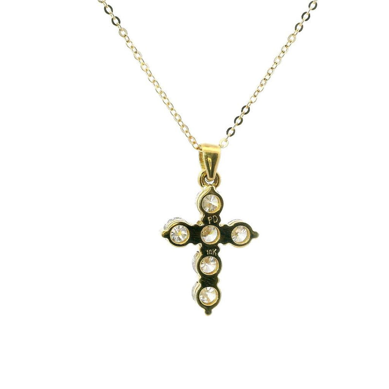 Elegant Diamond Necklaces & Pendants 18K Gold Yellow 1.42 Carats Medium 24x14mm Diamond Cross Pendant