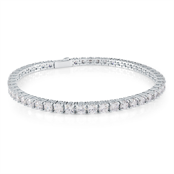 Bold & Stylish Alternative Metal Cubic Zirconia Tennis Bracelet, 7 Inch