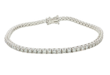 Sophisticated & Timeless Diamond Bracelets 14K White Gold 2.97 Carats Lab Grown Diamond Tennis Bracelet - 7 Inch
