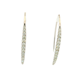 Classic & Contemporary 18K White Gold 0.47 Carats Diamond Threader Earrings