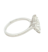 14K White Gold Marquise Cut 2.50 Carats Lab Grown Diamond Solitaire Ring