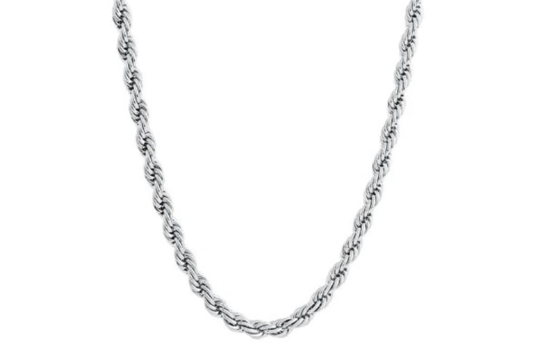 Stainless Steel 5 MM Rope Chain Necklace