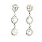 Classic & Contemporary 18K White Gold 4.24 Carats Rose Cut Diamond Dangle Earrings