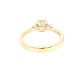 14K Yellow Gold 1.26 Carats Lab Grown Three Stone Diamond Ring