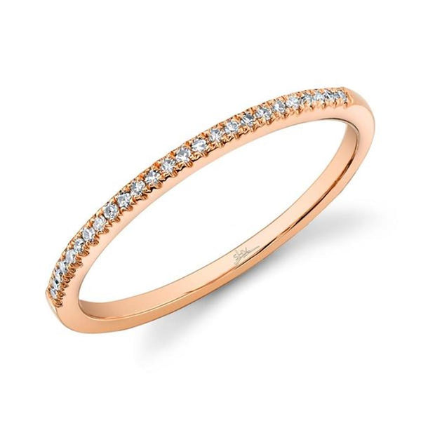 Rosé 14 Karat Gold 0.08 Carats Diamond Anniversary Band