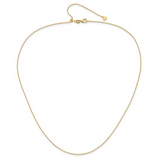 Elegant & Durable Designs 10K Gold Yellow 1.1mm Cable Link Chain, 22 Inch Adjustable