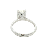 14K White Gold Radiant Cut 3.0 Carats Lab Grown Diamond Solitaire Ring