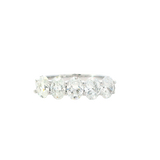 Elegant Diamond Bands 18K White Gold Oval Cut 1.58 Carats Diamond Band