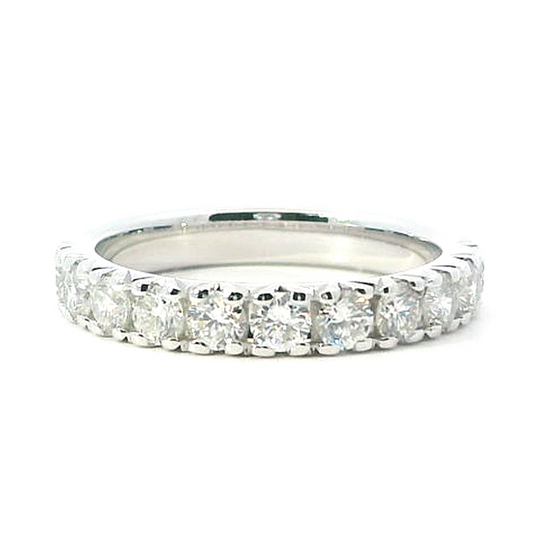 Elegant Diamond Bands 10K Gold White Stackable 1.0 Carats Diamond Anniversary Band