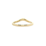 Elegant Diamond Bands 14K Gold Yellow Contoured 1/4 Carats Diamond Anniversary Band