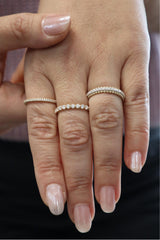 MPJ Exclusive Elegant Diamond Bands 14K Gold Two-Toned 0.29 Carats Diamond Anniversary Band