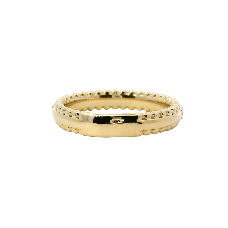 MPJ Exclusive Elegant Diamond Bands 14K Gold Two-Toned 0.29 Carats Diamond Anniversary Band