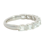 Elegant Diamond Bands 14K White Gold Rectangular Cushion & Oval Cut 1.55 Carats Lab Grown Diamond Band