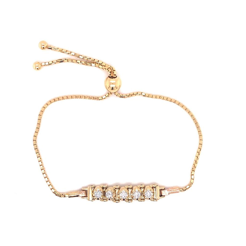 Sophisticated & Timeless Diamond Bracelets 14K Gold Yellow Round Diamonds & Tennis Bracelet - 0.3 CTW, Size 9 Inch