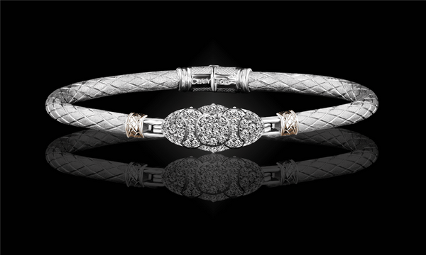 Sophisticated & Timeless Diamond Bracelets Sterling Silver 0.65 Lab Grown Diamond Bangle Bracelet - 7 Inch