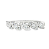 Elegant & Trendy 14K Gold White 0.42 Carats Diamond Stackable Marquise Design Fashion Band