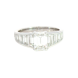 14K White Gold 2.98 Carats Lab Grown Diamond Engagement Ring