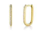 Classic & Contemporary 14K Gold Yellow 0.08 Carats Diamond Small Hoop Earrings