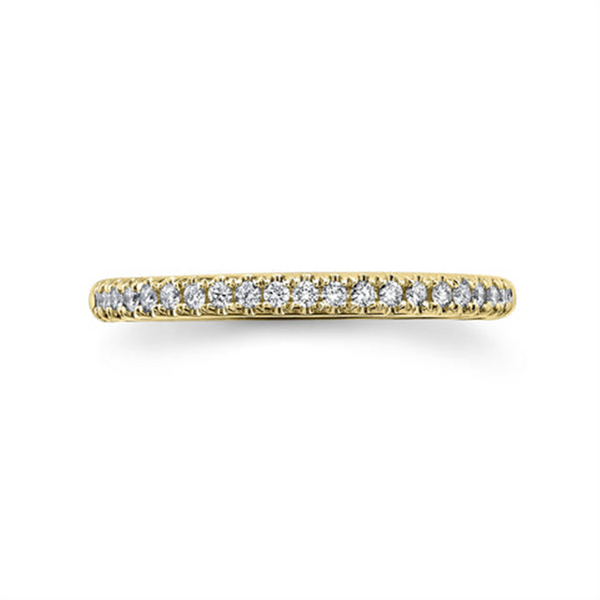 Elegant Diamond Bands 14K Yellow Gold Stackable 0.18 Carats Diamond Stackable Band