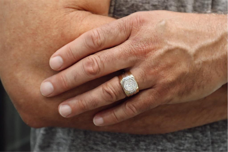 14K Gold Two-Toned 0.98 Carats Diamonds Fashion Ring