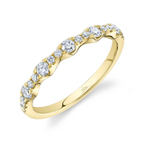 Elegant Diamond Bands 14K Yellow Gold Stackable 0.40 Carats Diamond Band