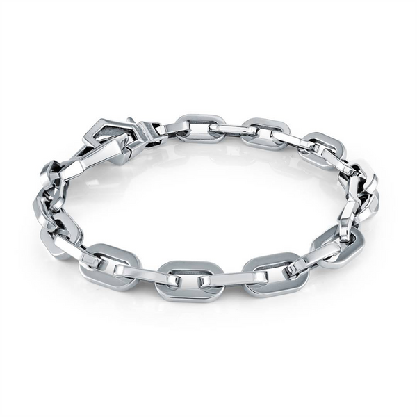Stainless Steel 7.0 MM Round Link Bracelet - 7.5 Inch