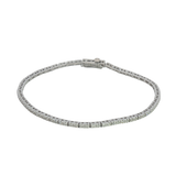 Sterling Silver 1.0 Carat Lab Grown Diamond Tennis Bracelet - 7 Inch