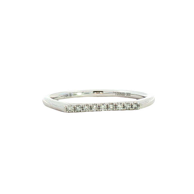 Elegant & Trendy 14K White Gold 0.06 Carats Diamond Ring