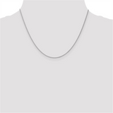 Elegant & Durable Designs 10K Gold White 1mm Wheat Chain, 18 Inch