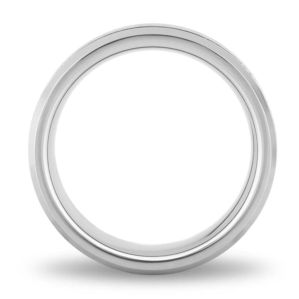 White Tungsten 8 MM Comfort Fit Band