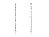 White 14 Karat Gold 1/2 Carats Diamond Dangle Earrings
