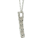 Elegant Diamond Necklaces 14K Gold White 0.60 Carats Diamonds Drop Pendant Necklace - 18 Inch